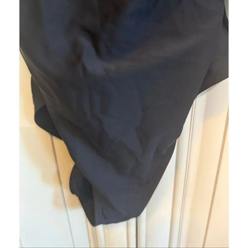 MIENOE Girls UPF 50+ Bow Tie Square Neck One Piece Swimsuit Black Size XL NWT